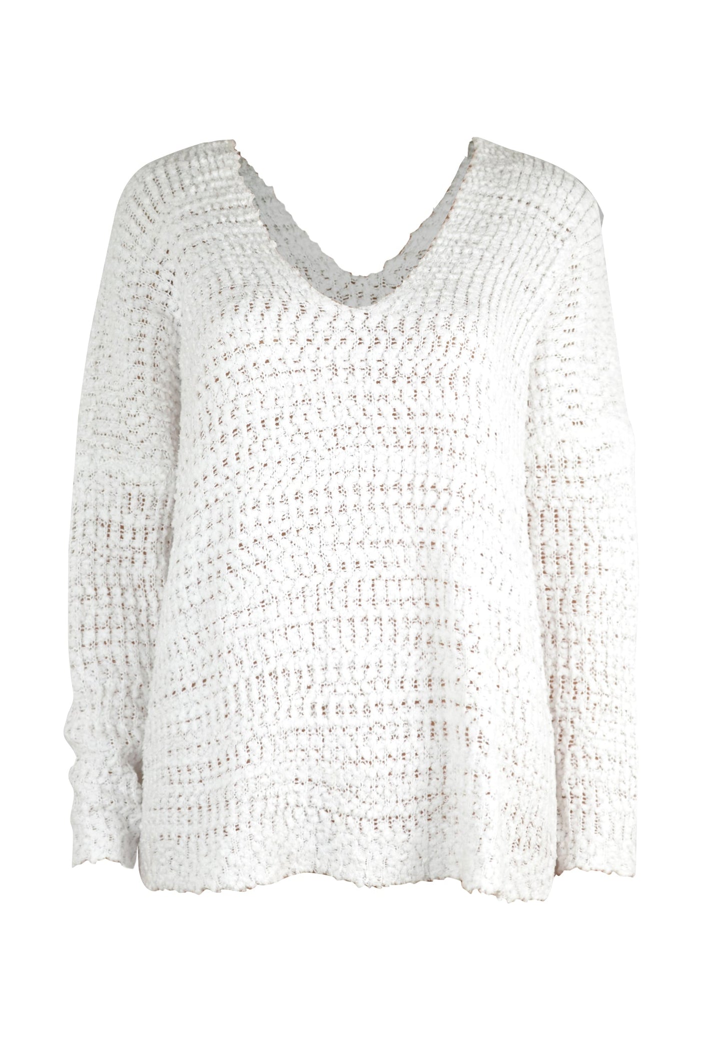 Celeste - Blanc Pull à une épaule avec détail aile d'ange pour femme