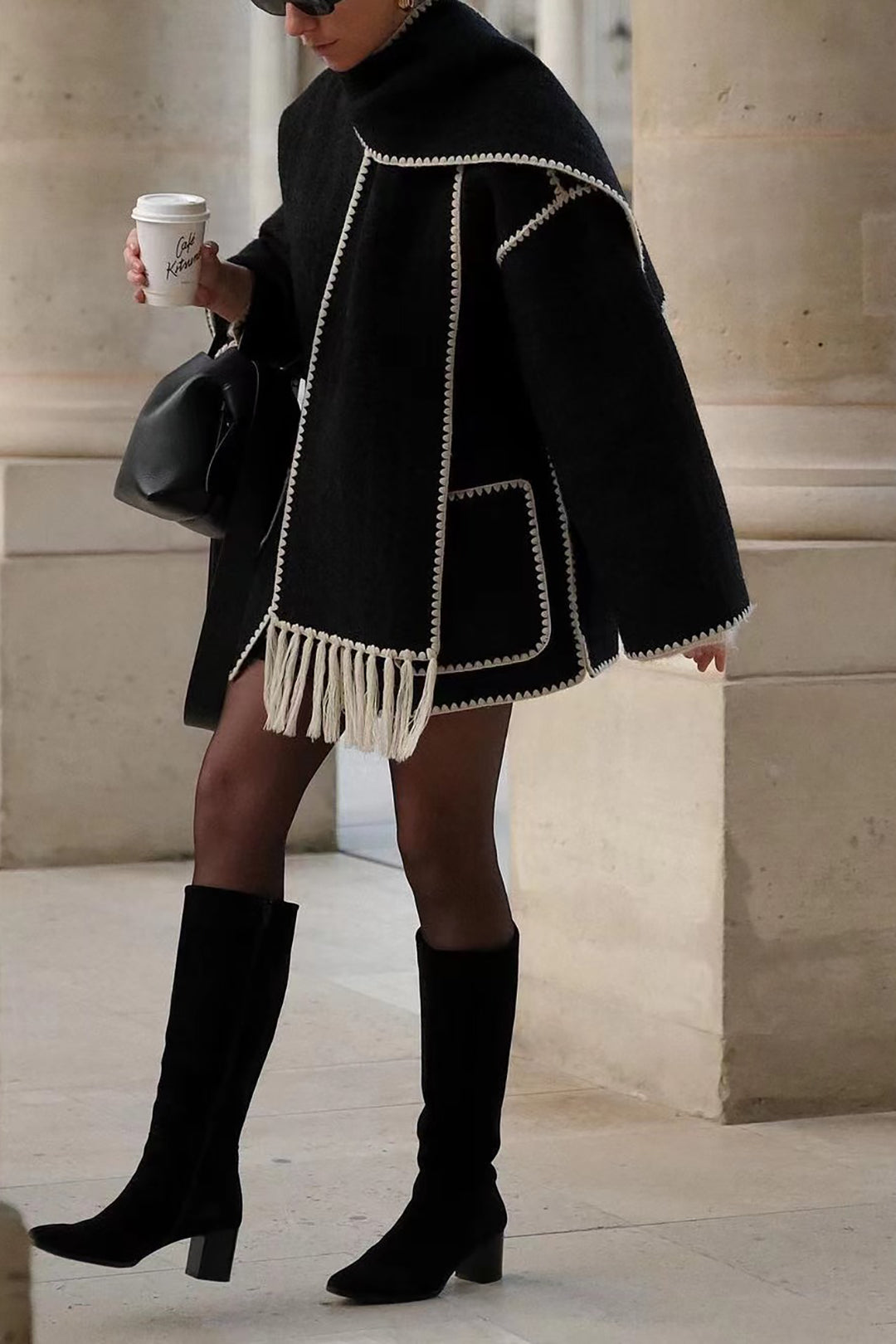 La Vie │ Manteau de laine avec écharpe