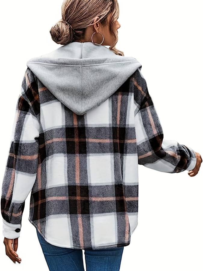 Veste à capuche à carreaux - Josabet