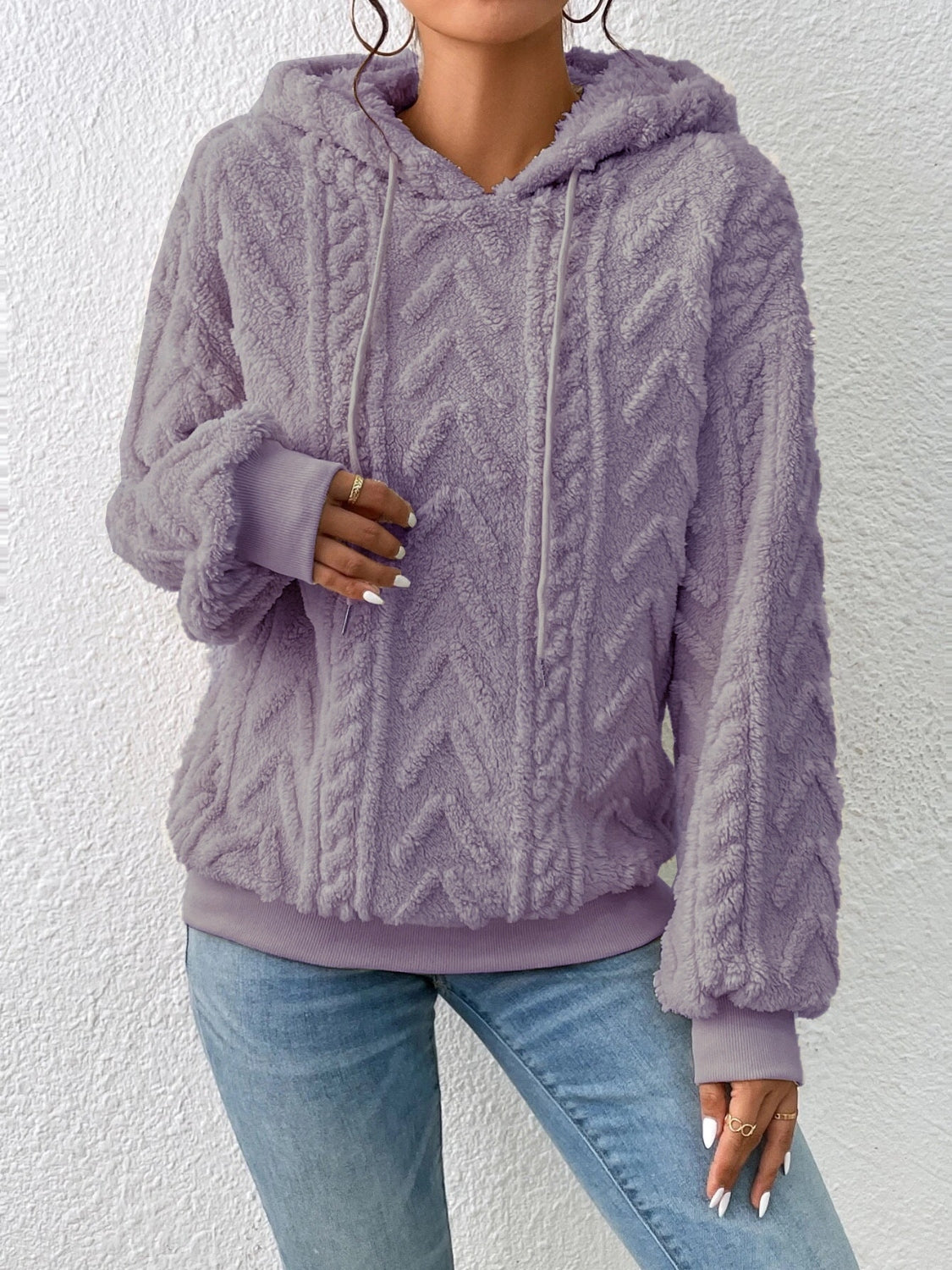 Aria - Sweat à capuche avec cordon de serrage et manches longues pour femme