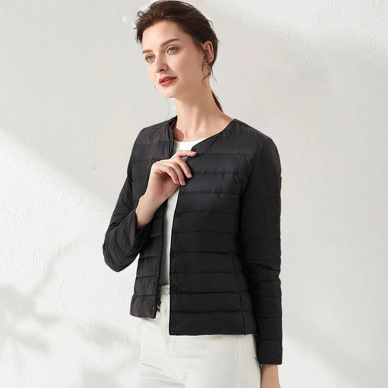 Valery - Doudoune légère sans col et amincissante pour femmes
