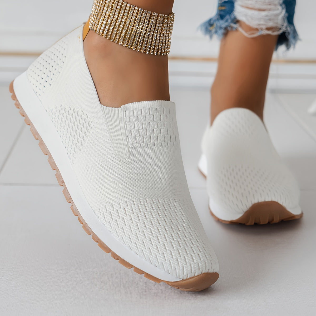 Isabelle - Baskets Chaussettes En Maille