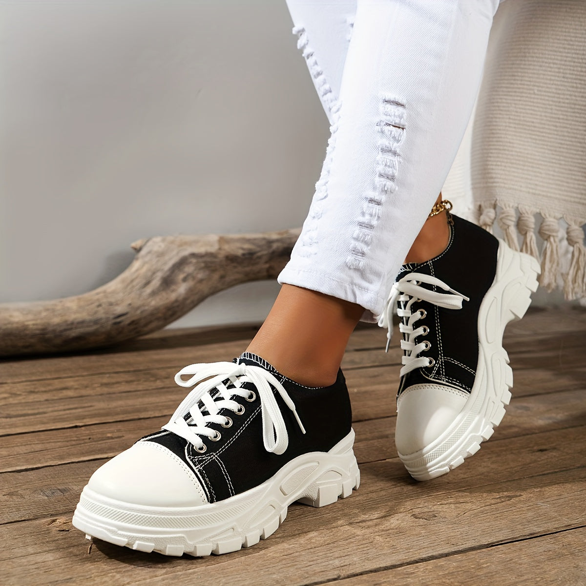 Juliette  - Baskets À Plateforme En Toile