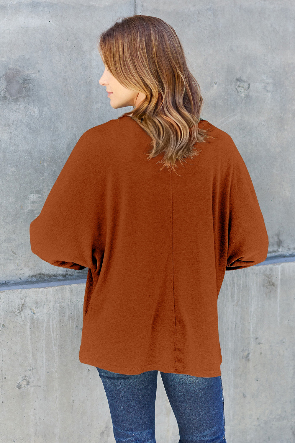 Riley - T-shirt à manches longues et col rond taille complète pour femme