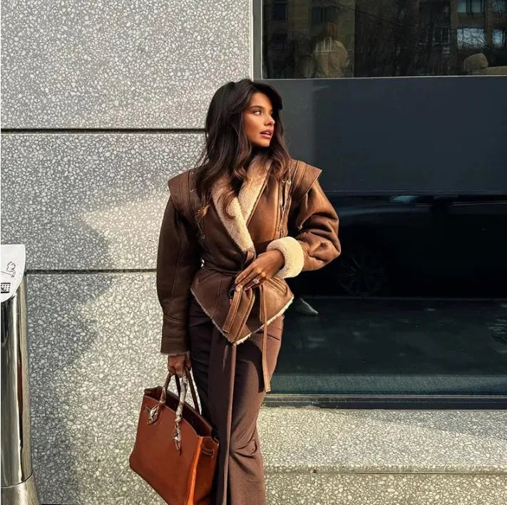 Olie - Veste en daim pour femmes