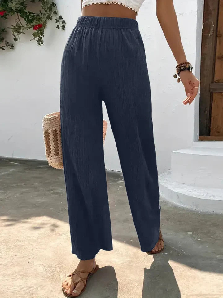 Pantalon large taille haute - Emmely