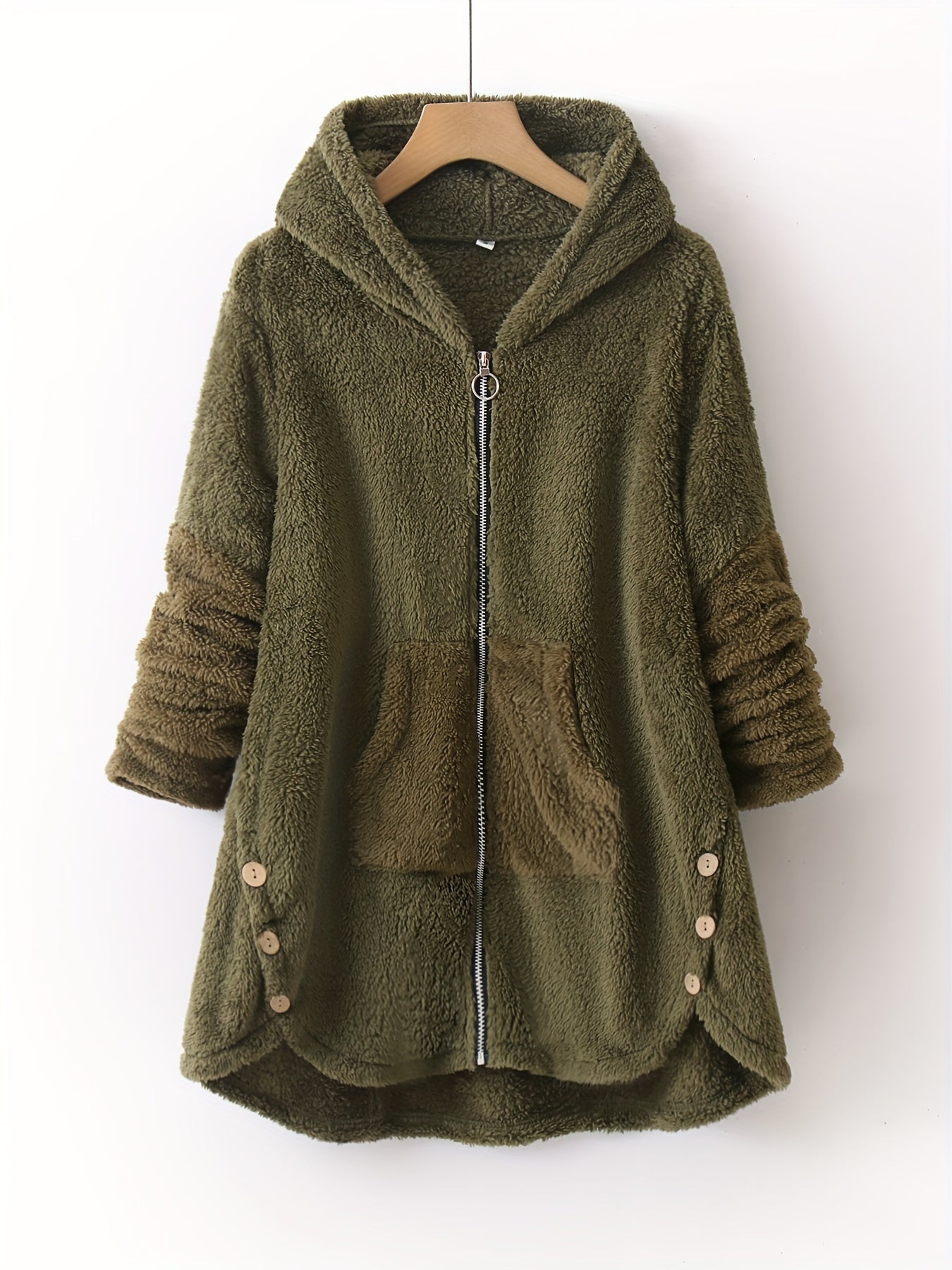 Clara - Veste rose casual de transition avec poches pour femme