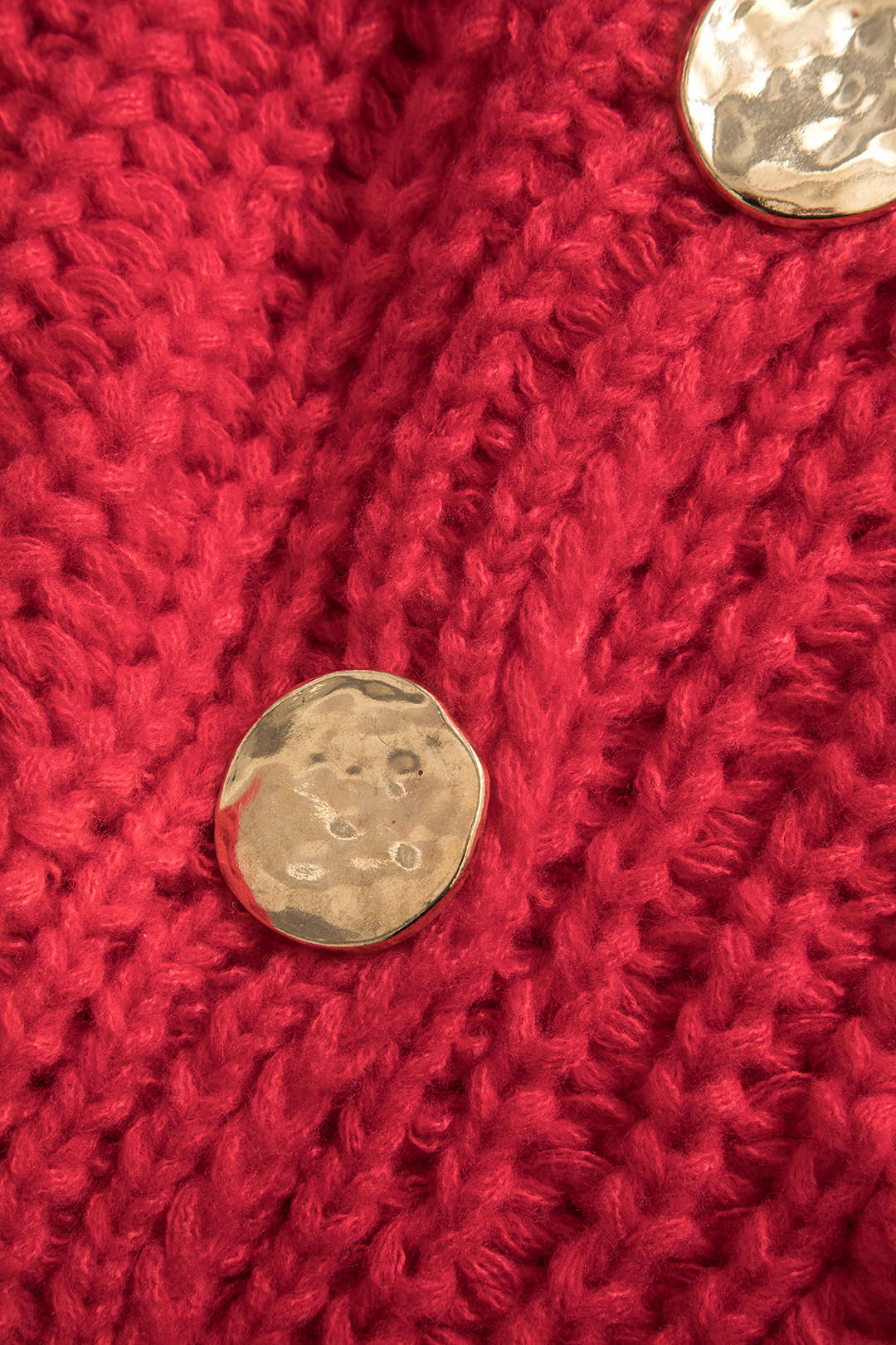 La Vie │ Gilet boutonné en tricot solide