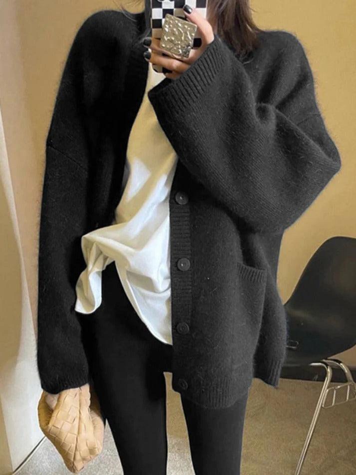 Gilet Ample à Col V – Élégant et Confortable pour Toutes les Occasions