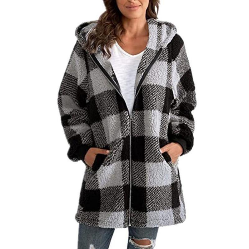 Manteau à carreaux décontracté - Frania