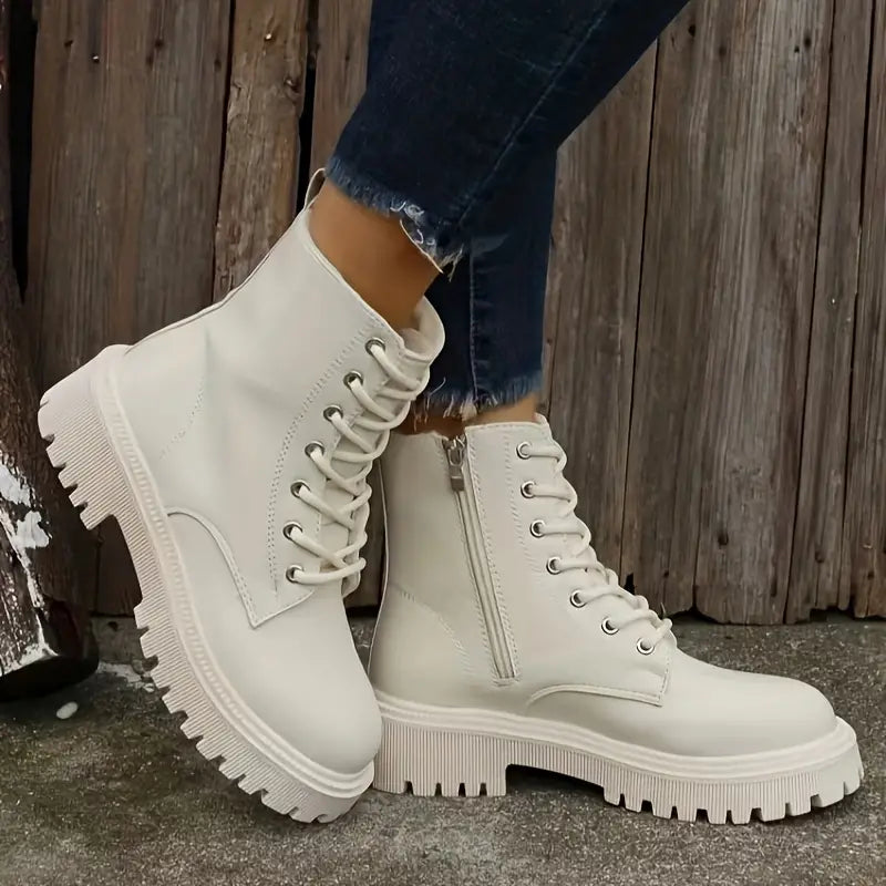 Lucie - Bottines Zippées À La Mode