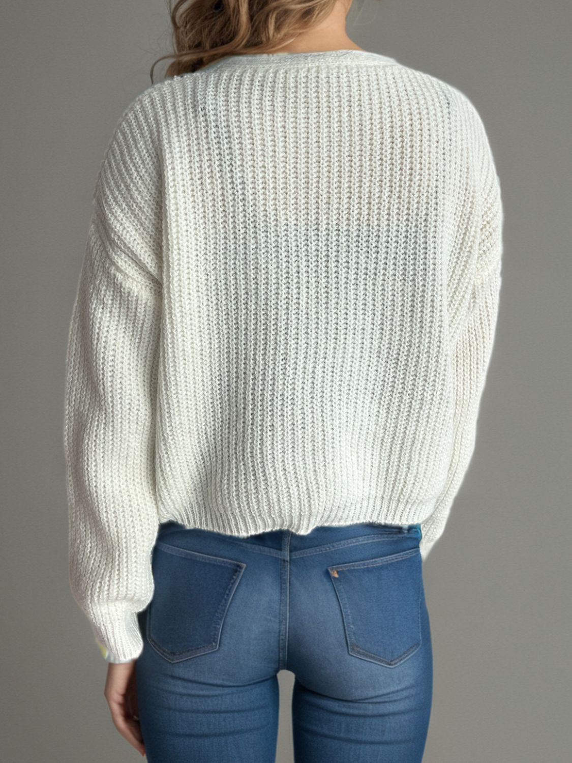 Lina - Cardigan boutonné à manches longues pour femme
