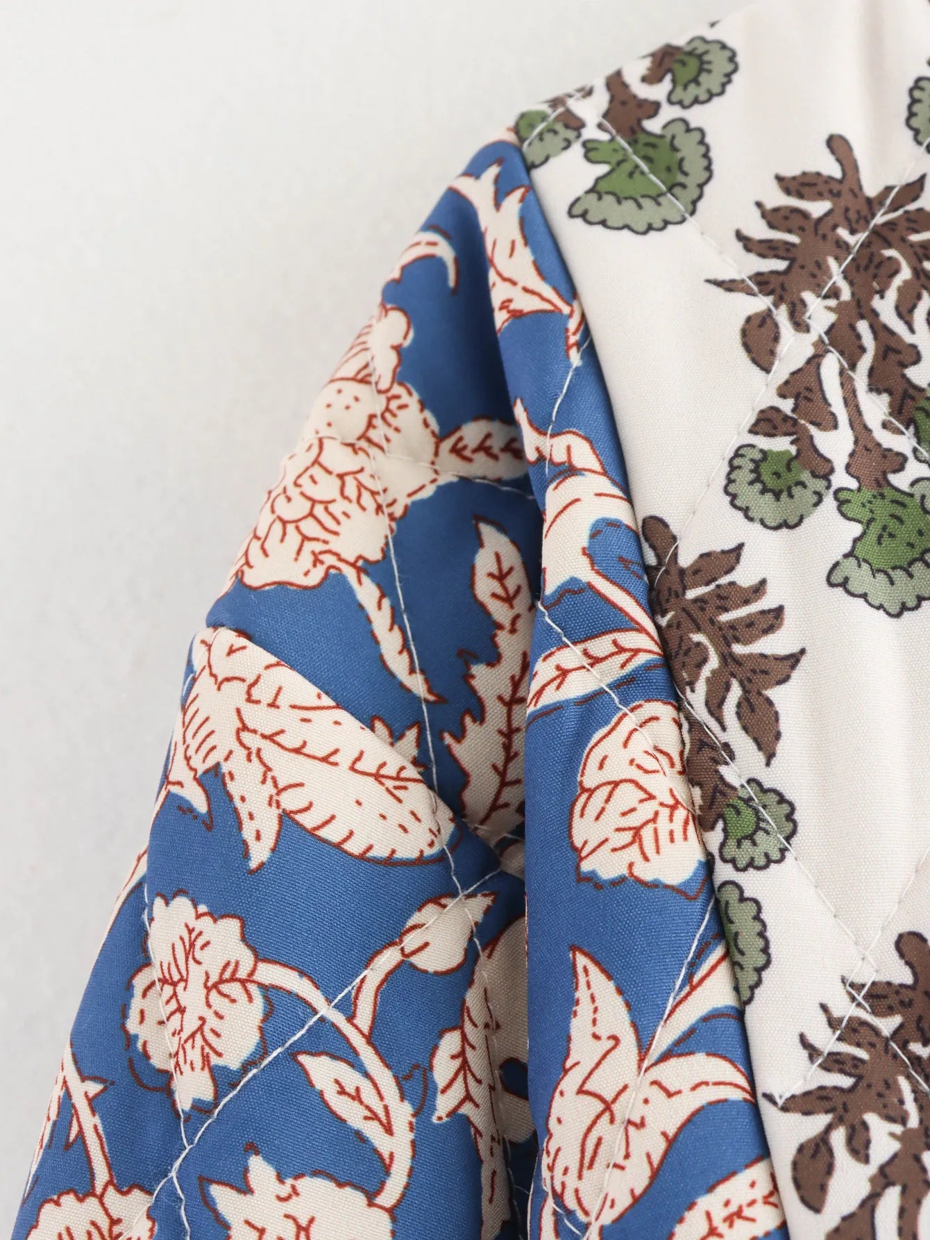 Sylvie - Veste Matelassée Imprimée Réversible pour Femme