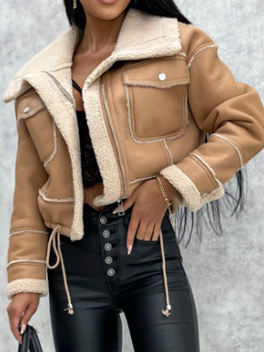 Veste motarde élégante pour femme - Cindea