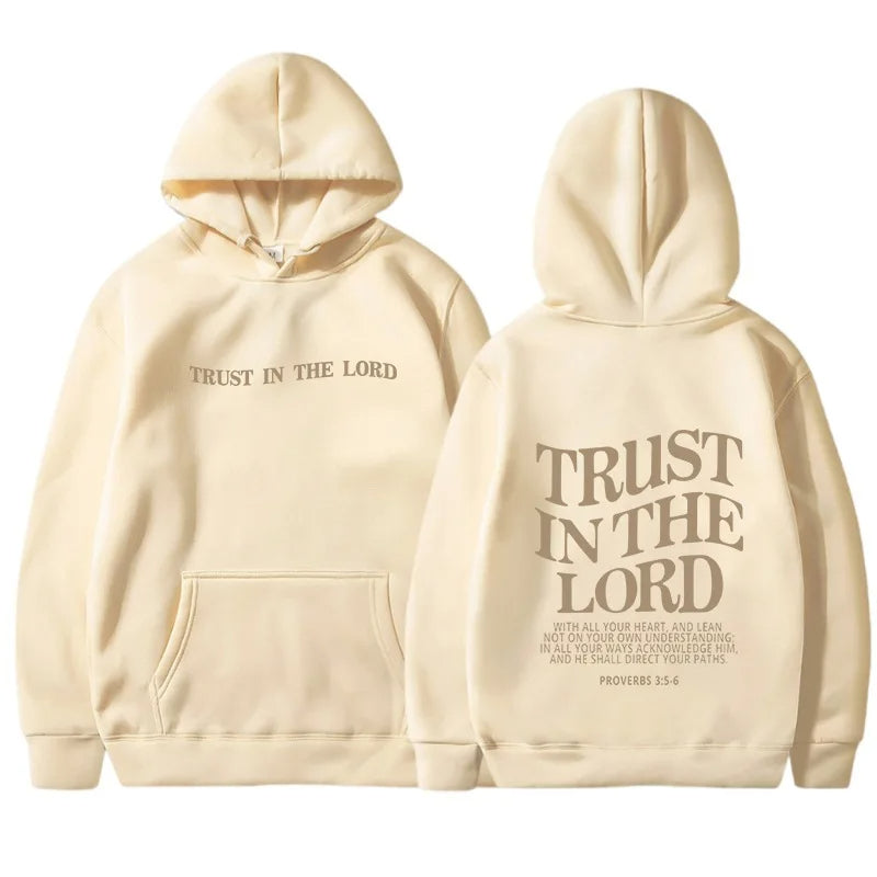 Sweat à capuche avec citation de la confiance - Aziane