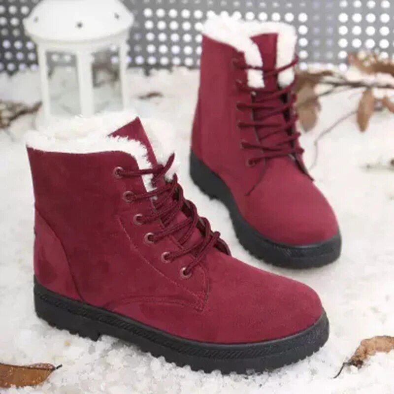 Léa - Bottes De Neige Antidérapantes Avec Lacets