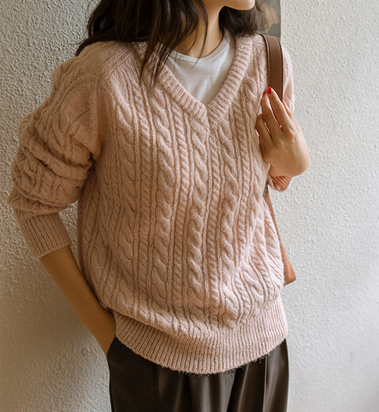 Nina - Pull élégant à col en V pour femme - Parfait pour toute occasion