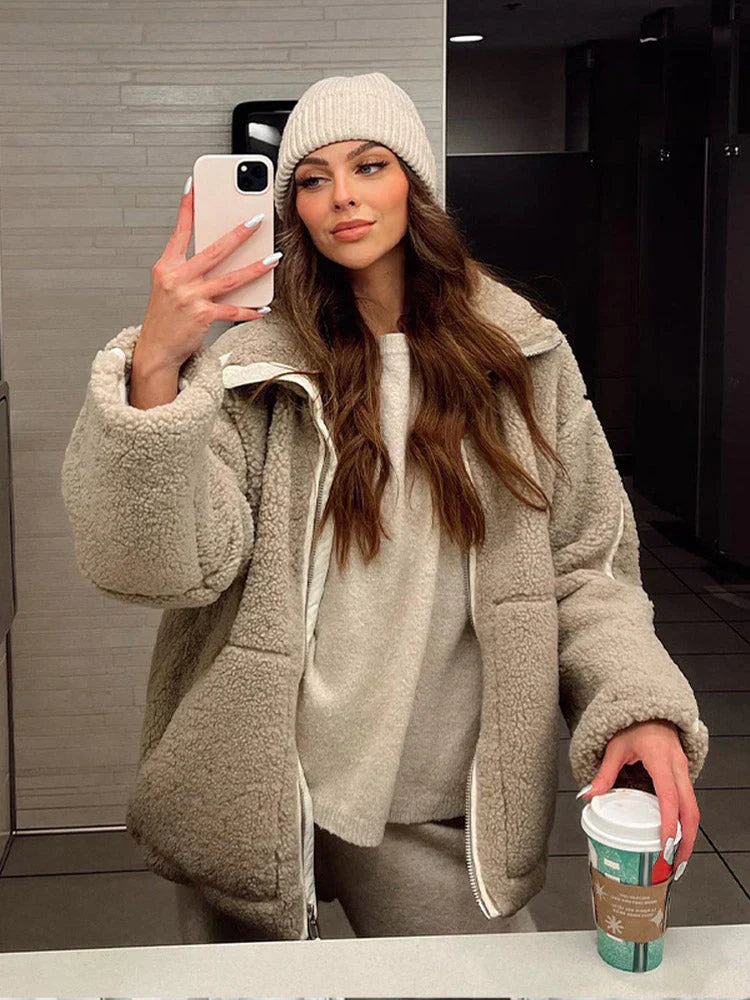 Sedona | Veste en peluche chaude à coupe ample pour femmes