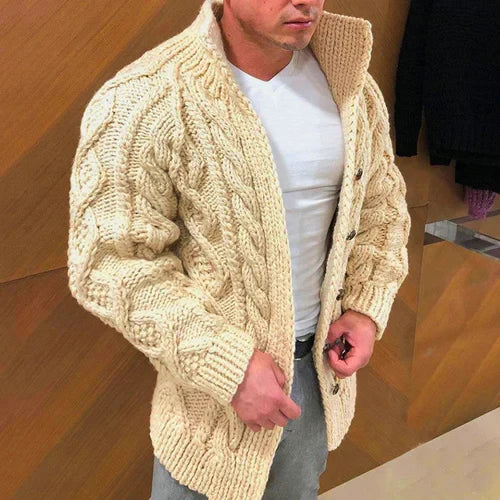 Cardigan en tricot à col pour homme - Heanno