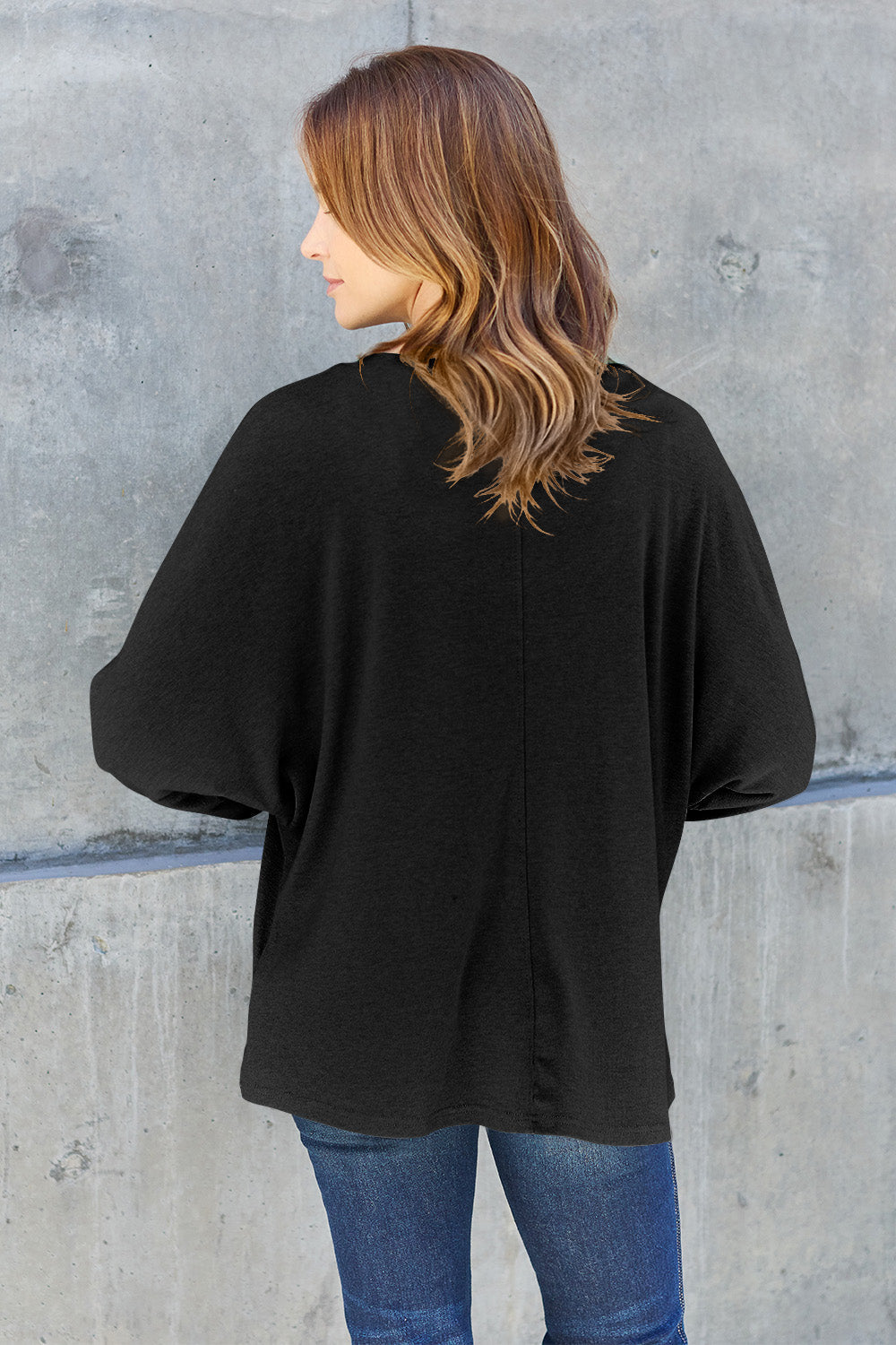 Riley - T-shirt à manches longues et col rond taille complète pour femme