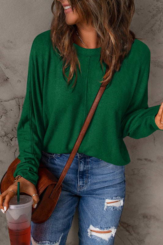 Riley - T-shirt à manches longues et col rond taille complète pour femme