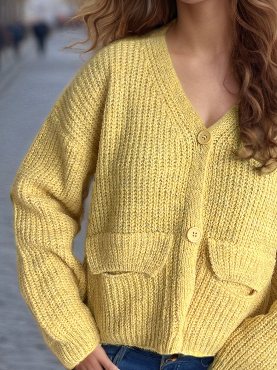 Lina - Cardigan boutonné à manches longues pour femme