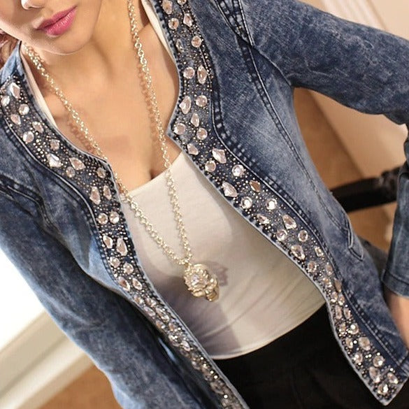 Veste zippée à paillettes - Karry