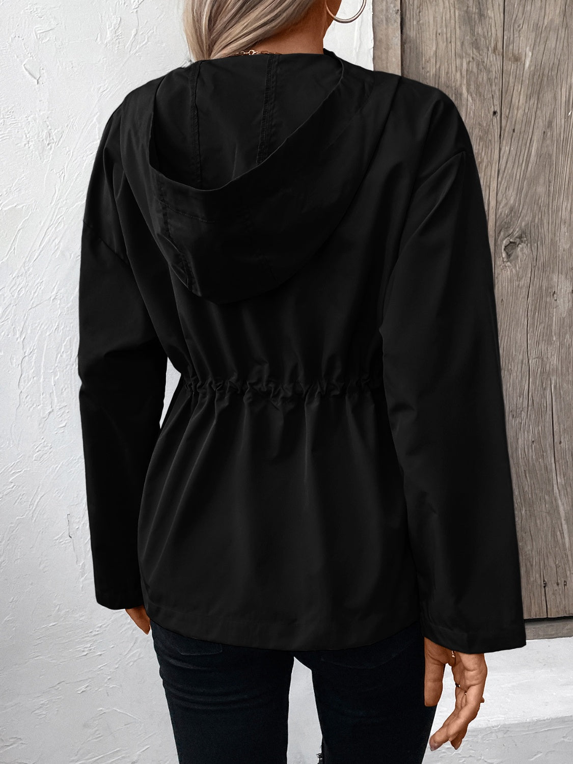 Harper - Veste à capuche avec cordon de serrage et fermeture éclair pour femme