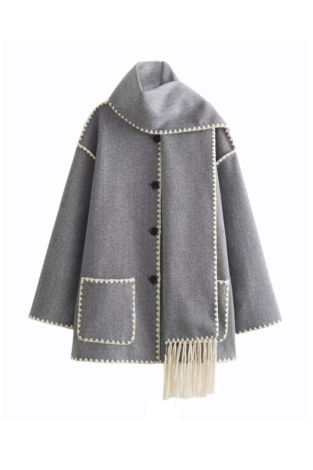 La Vie │ Manteau de laine avec écharpe