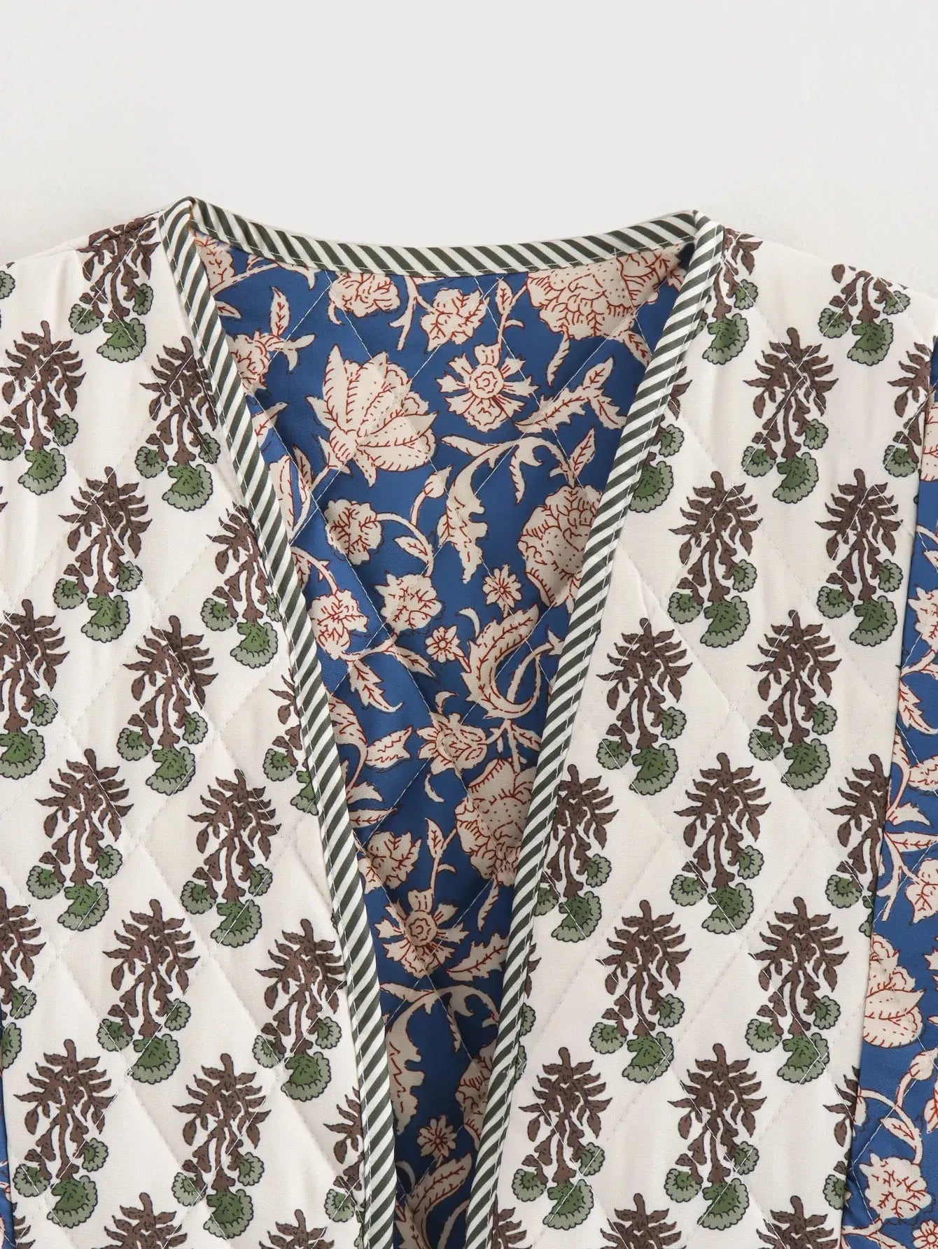 Sylvie - Veste Matelassée Imprimée Réversible pour Femme