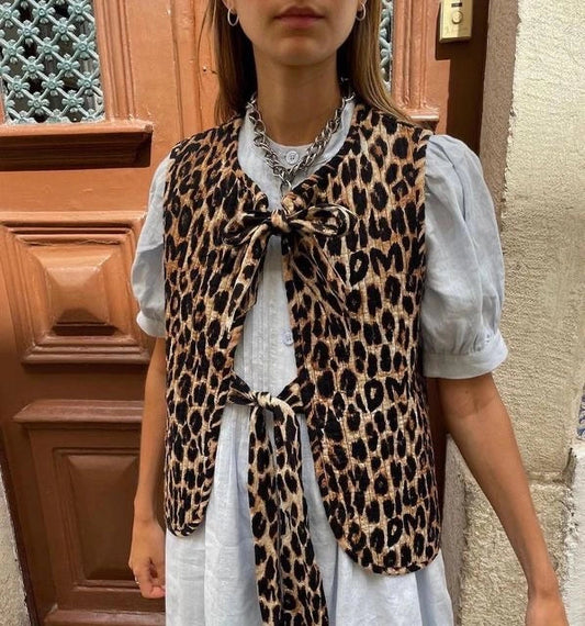 Gilet léopard élégant - Chantel
