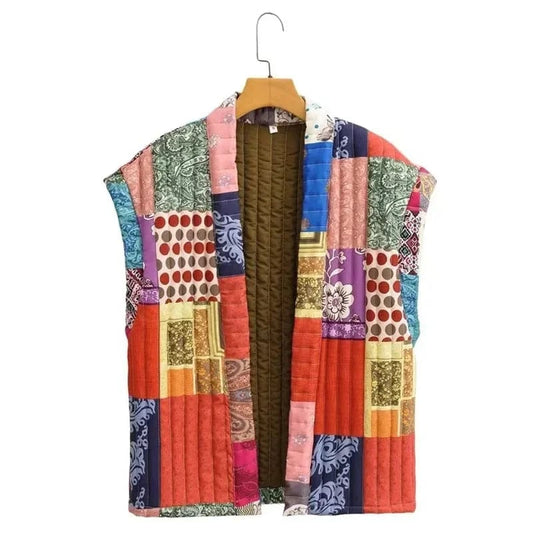 Veste matelassée patchwork sans manches - Astiera
