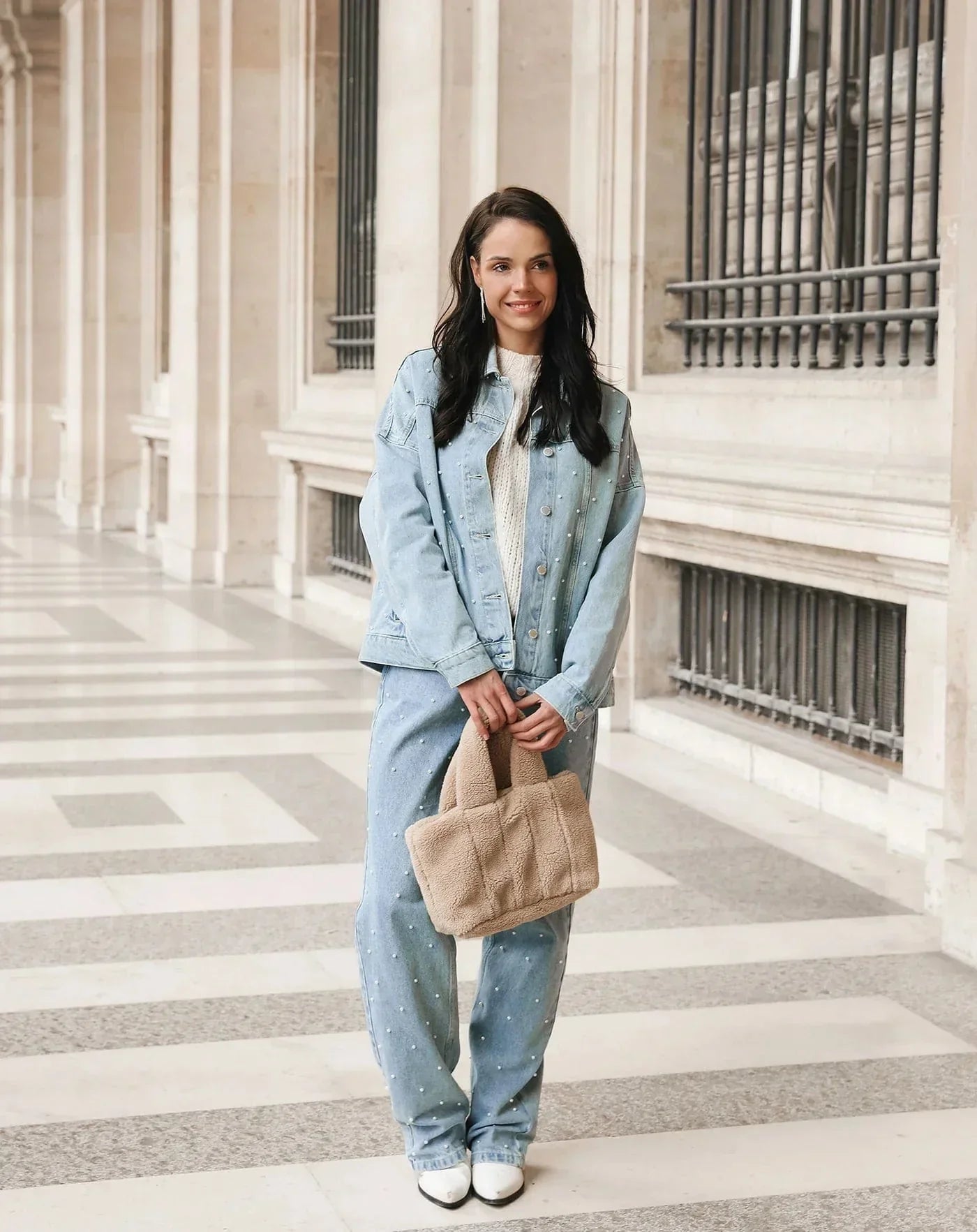 Jean denim pailleté et étincelant