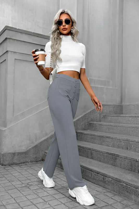 Pantalon décontracté taille haute - Aimery