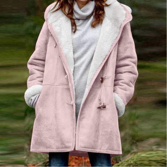 Manteau à capuche imperméable et chaud élégant pour femme