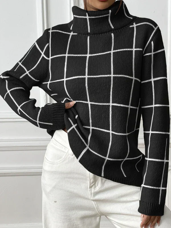 Livia - Pull à col haut pour femme Pour l'automne et l'hiver
