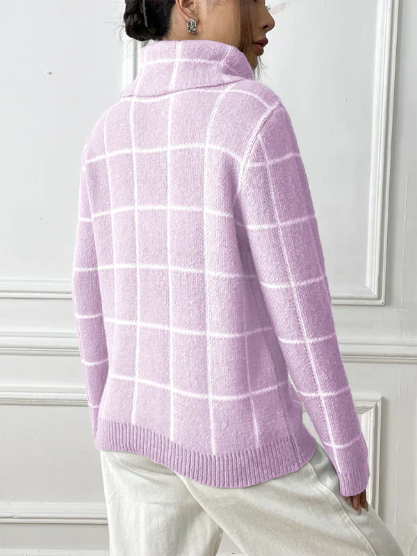 Livia - Pull à col haut pour femme Pour l'automne et l'hiver