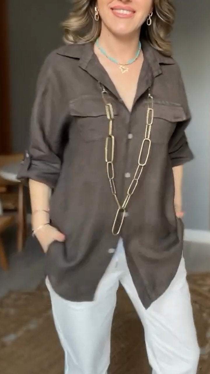 Chemise confortable à manches - Colette