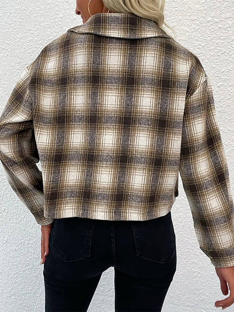 Veste courte à carreaux - Betsey