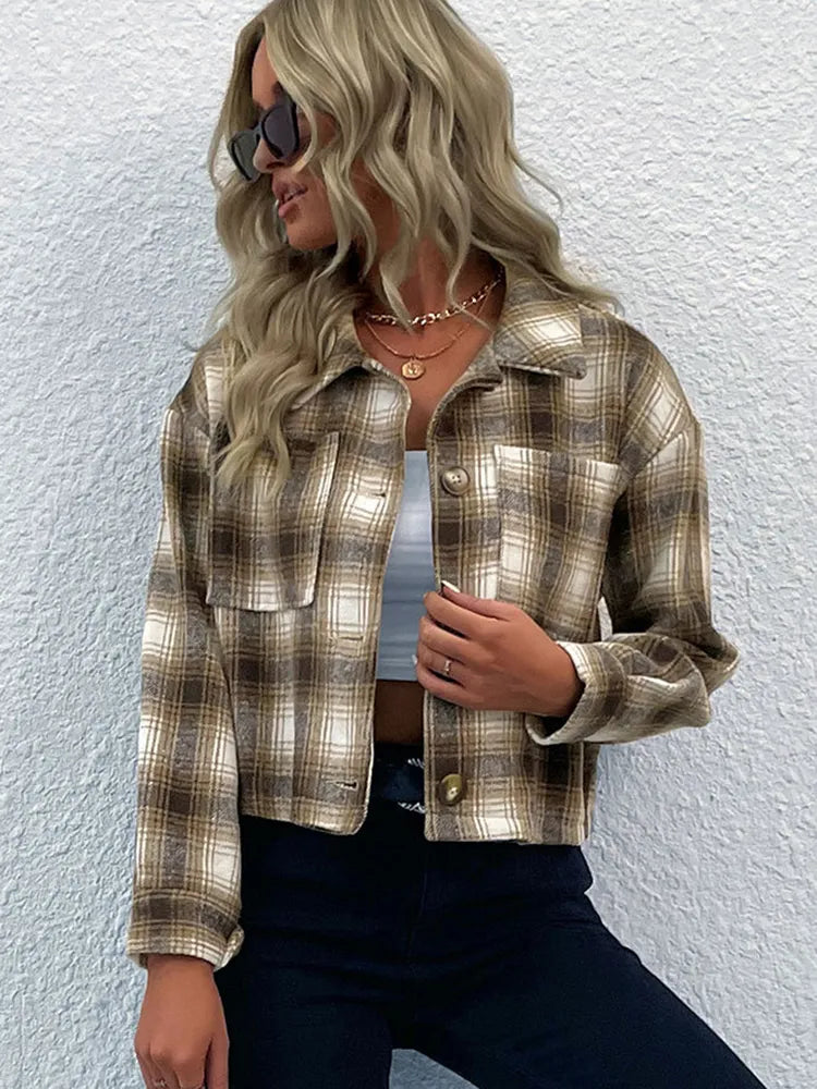Veste courte à carreaux - Betsey