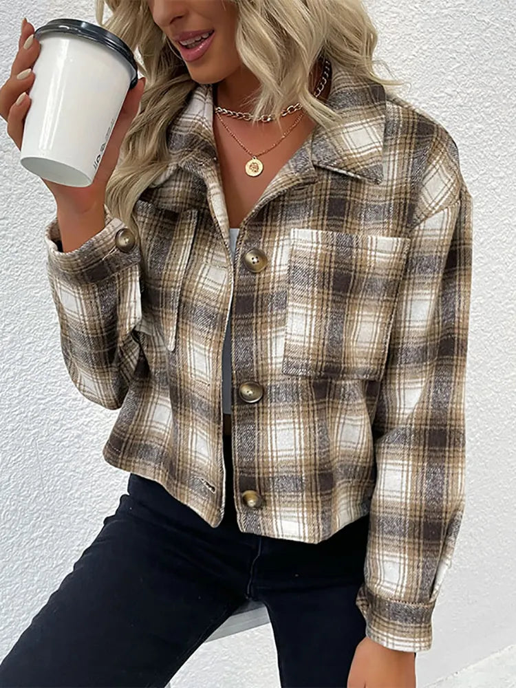 Veste courte à carreaux - Betsey