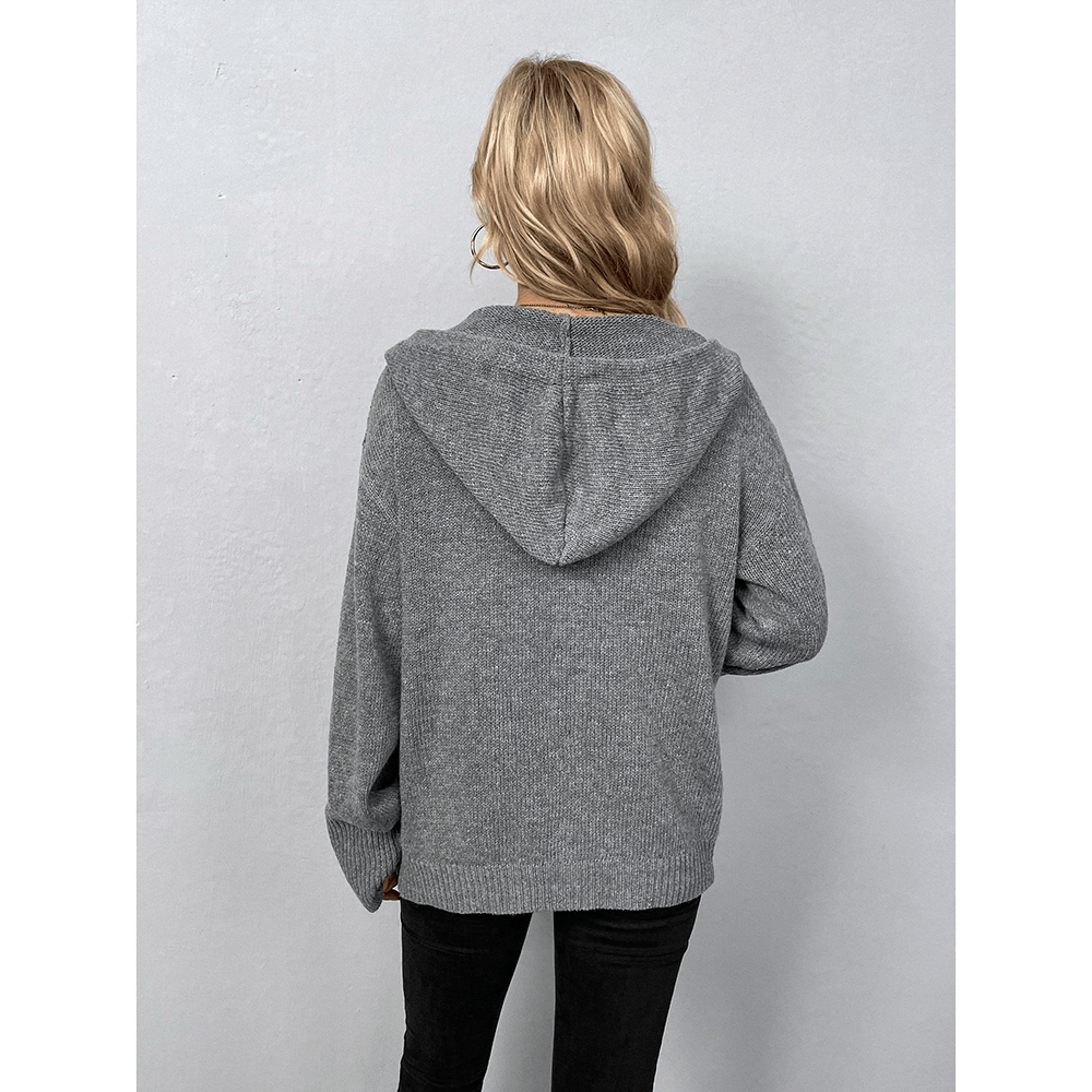 Cardigan à capuche et boutons - Kathaleen