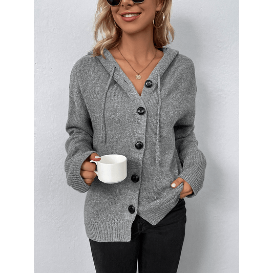 Cardigan à capuche et boutons - Kathaleen
