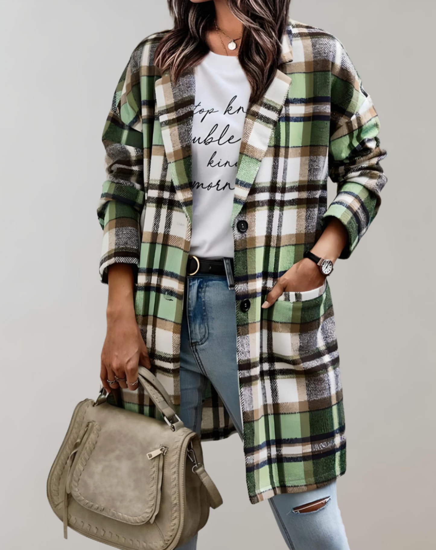 Beatrice - Veste Oversize Et À Carreaux