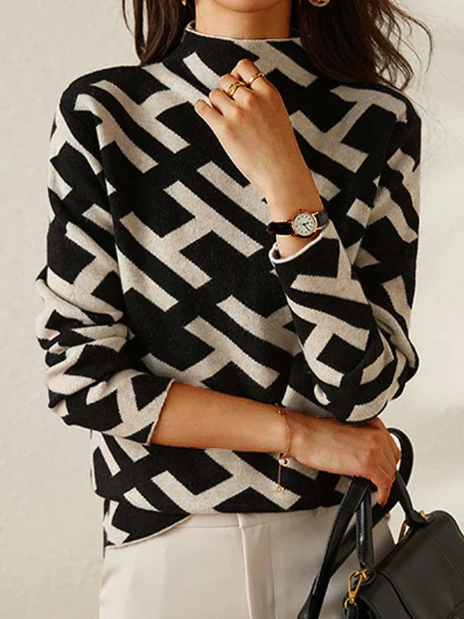 Nanna | Pull Monogramme Jacquard Fantaisie pour Femmes