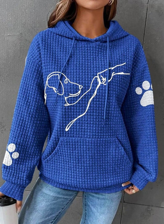 Liza | Sweat à capuche avec imprimé chien