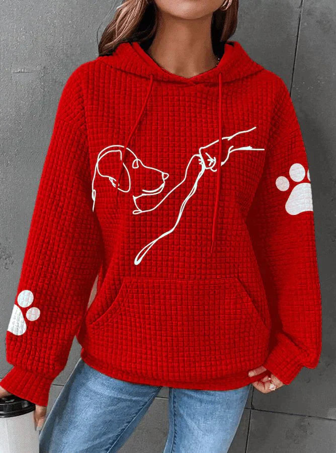 Liza | Sweat à capuche avec imprimé chien