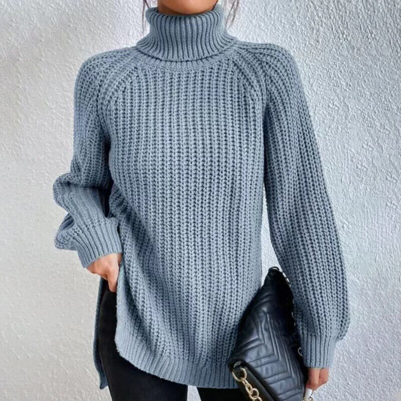 Estela - Pull à col roulé en grosse maille