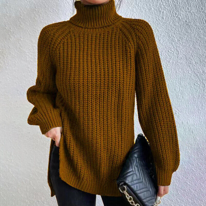 Estela - Pull à col roulé en grosse maille