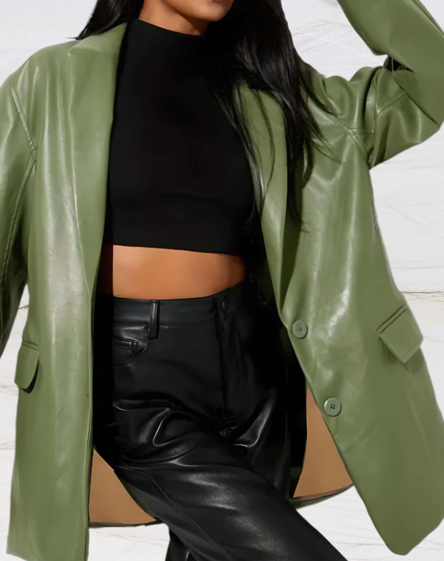 Veste en cuir mi-longue - Fidessa